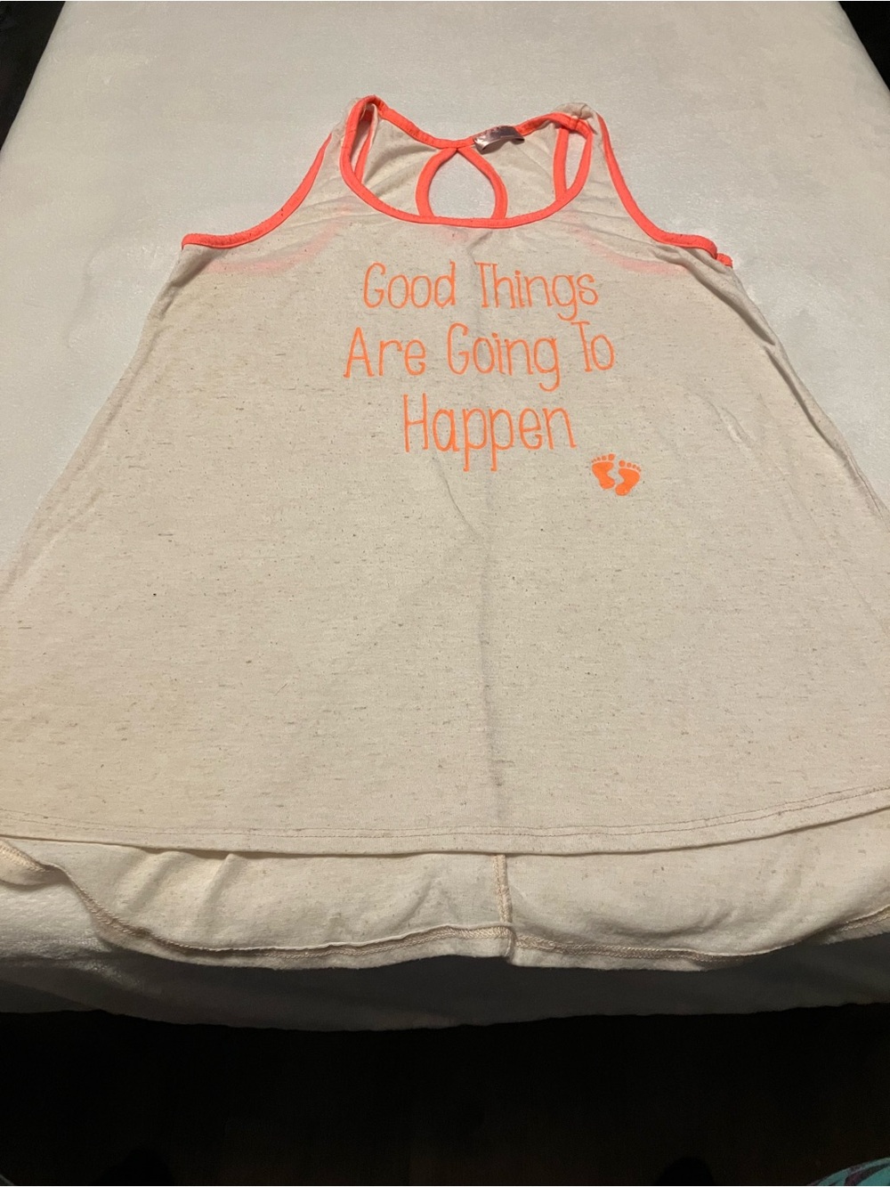 Cream Maternity Tank Top